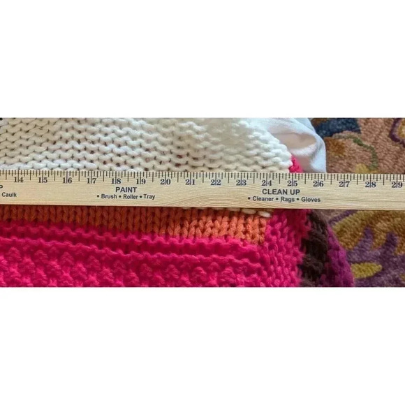 Arula Striped Chunky Knit Short Sweater Womens 1X Size A - Picture 8 of 10